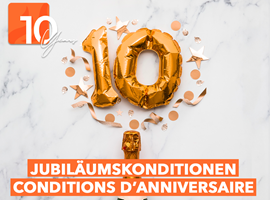 Nous fêtons 10 ans - vous en profitez !